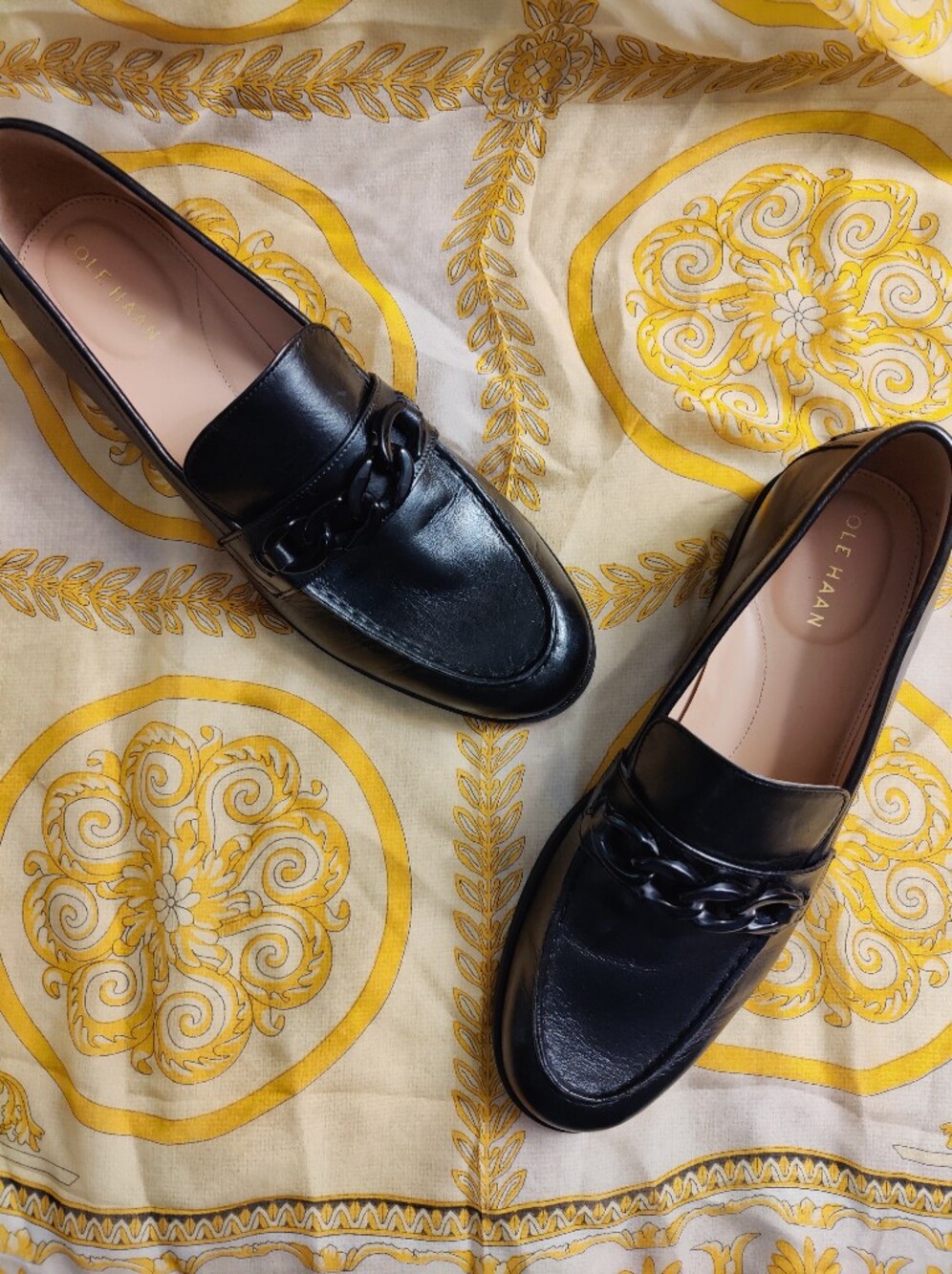 Cole Haan W27246 Stassi Chain Loafer in black leather, Size 10B Medium - Picture 13 of 13